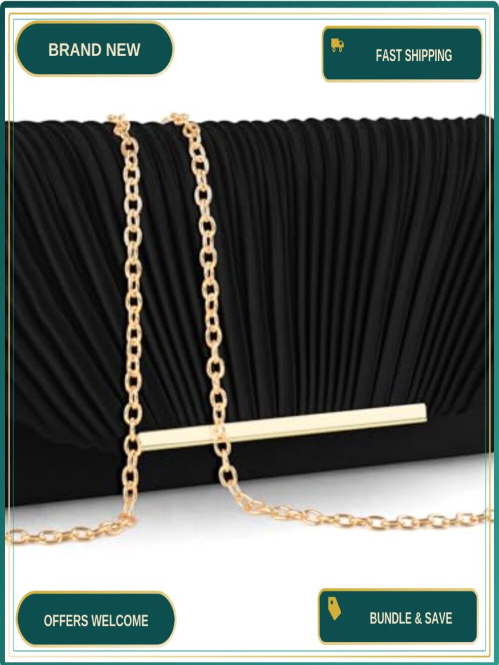 Women's Evening Clutch Purse Milan Cloth Crossbody Bag Formal Wedding Party